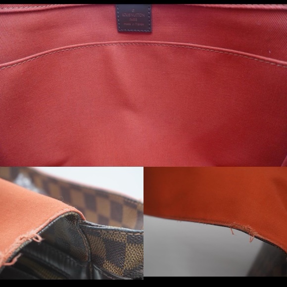 🚨DEAL ALERT 🚨 LARGE LAPTOP DISCONTINUED DAMIER EBENE LOUIS VUITTON WORK BAG - Picture 9 of 15